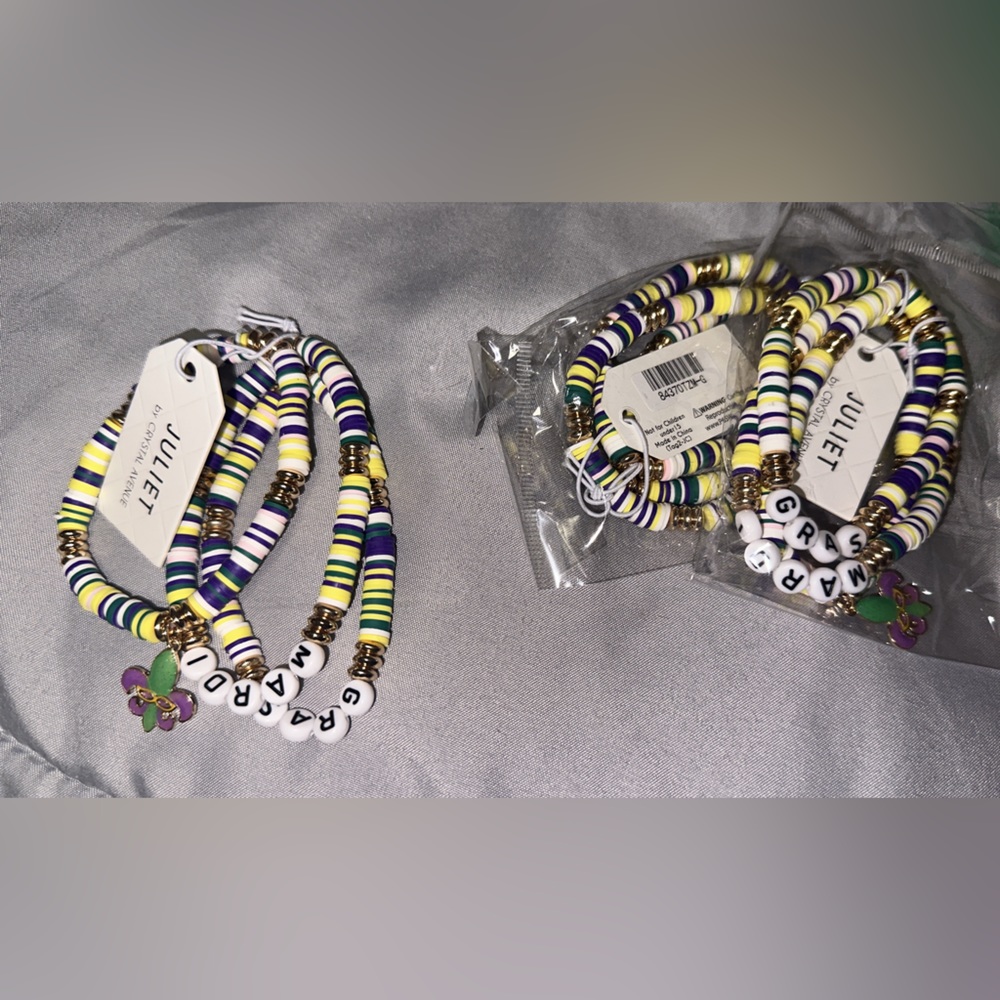 Mardi Gras bracelet set 💜💚NEW